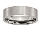 Chisel Titanium Flat 6mm Brushed Wedding Band