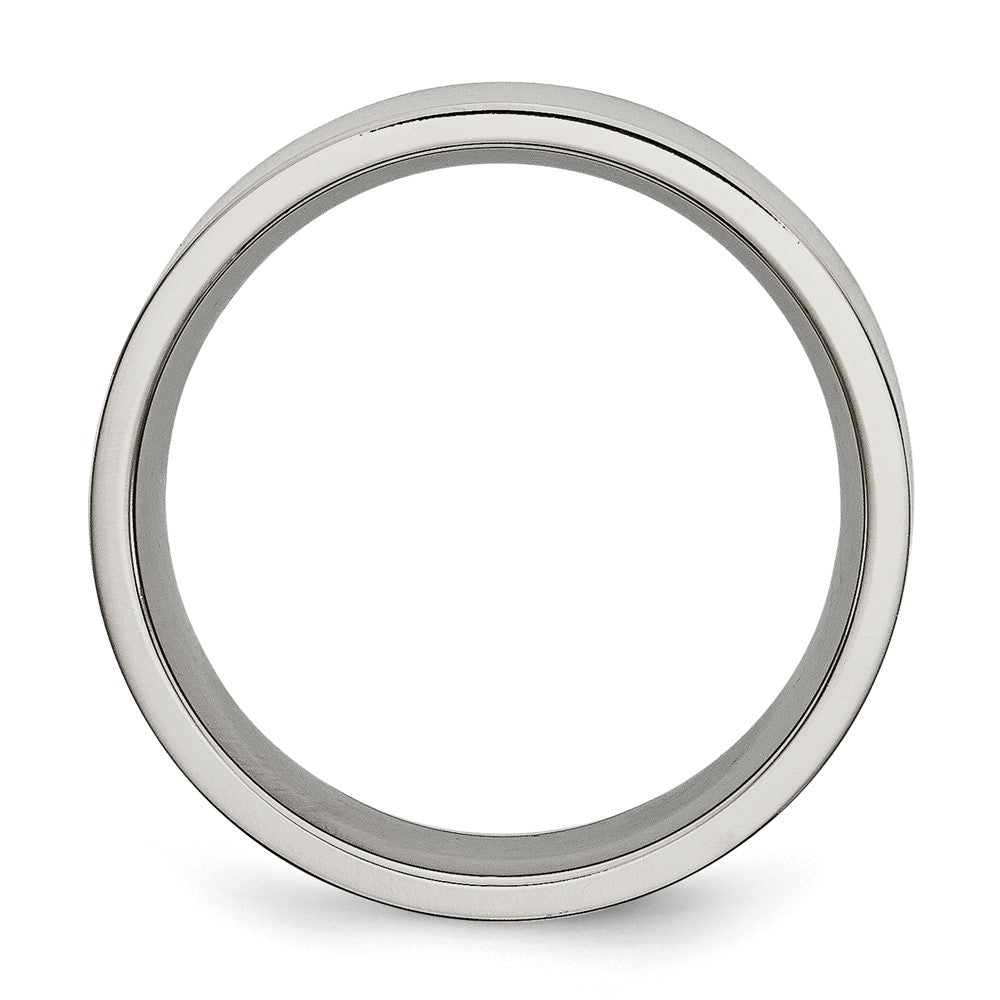Chisel Titanium Flat 8mm Brushed Wedding Band