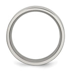 Chisel Titanium Flat 8mm Brushed Wedding Band