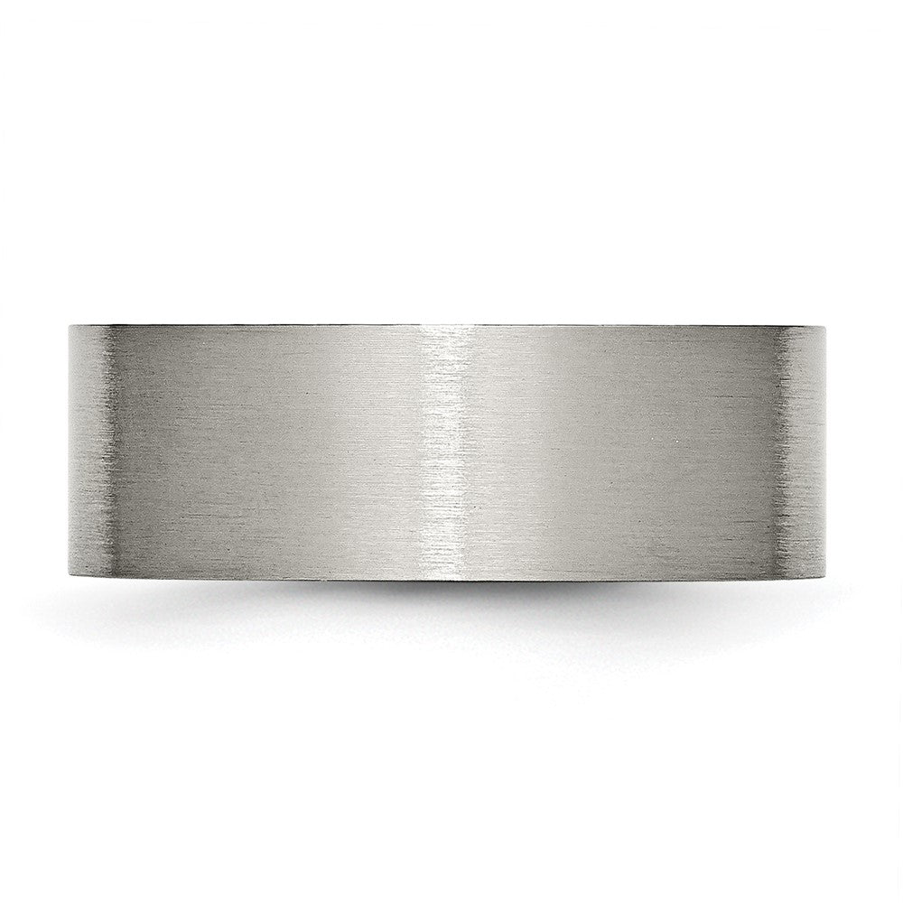 Chisel Titanium Flat 8mm Brushed Wedding Band