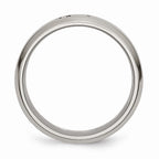 Chisel Titanium Cross Design 6mm Satin Beveled Edge Wedding Band
