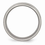 Chisel Titanium Enameled Flat 8mm Satin and Polished Wedding Band