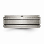 Chisel Titanium Enameled Flat 8mm Satin and Polished Wedding Band