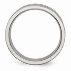Chisel Titanium Brushed Enameled Flat 6mm Wedding Band