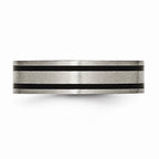 Chisel Titanium Brushed Enameled Flat 6mm Wedding Band