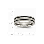 Chisel Titanium Brushed Enameled Flat 6mm Wedding Band
