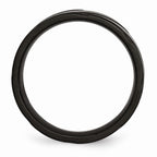 Chisel Titanium Swirl Design Black Ip-plated 6mm Brushed/polished Wedding Band