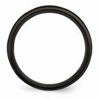 Chisel Titanium Swirl Design Black Ip-plated 8mm Brushed/polished Wedding Band