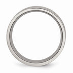 Chisel Titanium Grooved Yellow Ip-plated 8mm Brushed and Polished Wedding Band