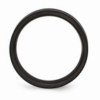 Chisel Titanium Grooved Black Ip-plated 6mm Brushed And Polished Wedding Band