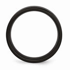 Chisel Titanium Grooved Black Ip-plated 8mm Brushed And Polished Wedding Band