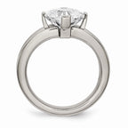 Chisel Titanium CZ Ring