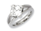 Chisel Titanium CZ Ring