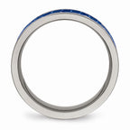 Chisel Titanium Polished W/ Blue Carbon Fiber Ring