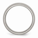 Chisel Titanium Grooved 8mm Brushed And Polished Wedding Band