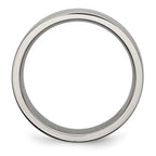Chisel Titanium Grooved 6mm Brushed And Polished Wedding Band