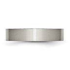 Chisel Titanium Flat 5mm Brushed Wedding Band