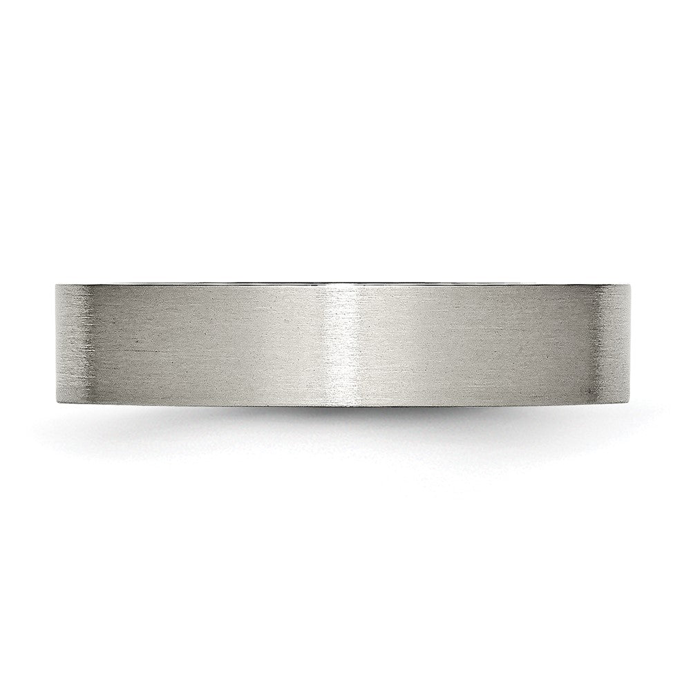 Chisel Titanium Flat 5mm Brushed Wedding Band