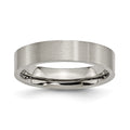 Chisel Titanium Flat 5mm Brushed Wedding Band