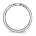Chisel Titanium Beveled Edge 6mm Brushed And Polished Wedding Band