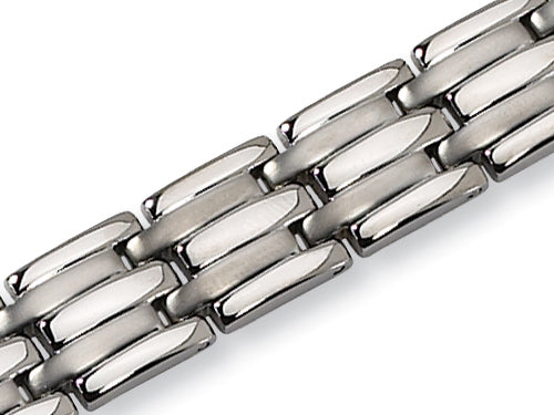 Chisel Titanium Brushed and Polished Bracelet - 8.5 inches
