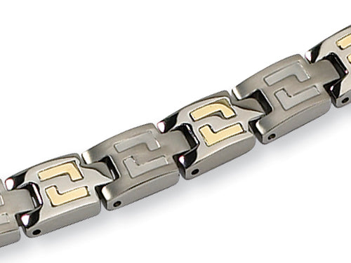 Chisel Titanium 14k Inlay Bracelet - 8.5 inches