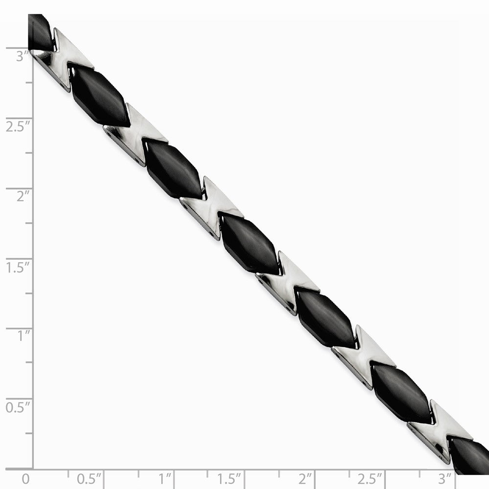 Chisel Titanium Black Ceramic 7.5in Bracelet