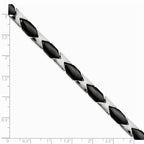 Chisel Titanium Black Ceramic 7.5in Bracelet