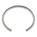 Chisel Titanium Black Rubber Design Cuff Bangle