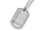 Chisel Titanium Diamond Accent Necklace - 22 inche Stainless Steel Chain