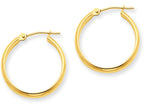 FJC Finejewelers 14k Yellow Gold Round Tube Hoop Earrings