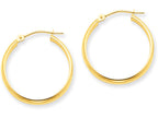 FJC Finejewelers 14k Yellow Gold Round Tube Hoop Earrings