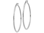 FJC Finejewelers 14k White Gold Bright-cut 2mm Round Tube Hoop Earrings
