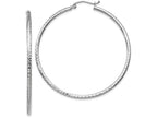 FJC Finejewelers 14k White Gold Bright-cut 2mm Round Tube Hoop Earrings