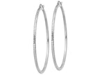 FJC Finejewelers 14k White Gold Bright-cut 2mm Round Tube Hoop Earrings