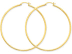 FJC Finejewelers 14k Yellow Gold Bright-cut 2mm Round Tube Hoop Earrings