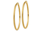 FJC Finejewelers 14k Yellow Gold Bright-cut 3mm Round Hoop Earrings