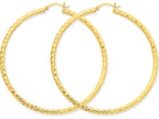 FJC Finejewelers 14k Yellow Gold Bright-cut 3mm Round Hoop Earrings
