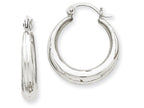FJC Finejewelers 14k White Gold Polished Hoop Earrings