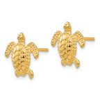 FJC Finejewelers 14k Yellow Gold Sea Turtle Post Earrings