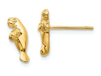 FJC Finejewelers 14k Yellow Gold Mini Manatee Post Earrings