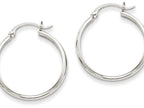 FJC Finejewelers 14k White Gold Polished Hoop Earring