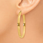 FJC Finejewelers 14k Yellow Gold Lightweight Oval Hoop Earrings