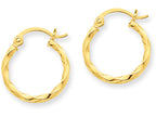 FJC Finejewelers 14k Yellow Gold Twist Polished Hoop Earring