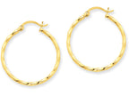 FJC Finejewelers 14k Yellow Gold Twist Polished Hoop Earring