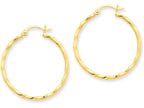 FJC Finejewelers 14k Yellow Gold Twist Polished Hoop Earring
