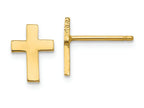 FJC Finejewelers 14k Yellow Gold Polished Cross Earrings