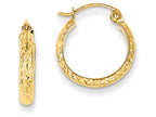 FJC Finejewelers 14k Yellow Gold Bright-cut 2.8x15mm Hollow Hoop Earrings