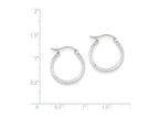 FJC Finejewelers 14k White Gold Bright-cut 2.8x18mm Hollow Hoop Earrings