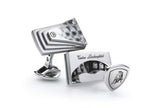 Tonino Lamborghini Stainless Steel Cufflinks with Carbon Fiber